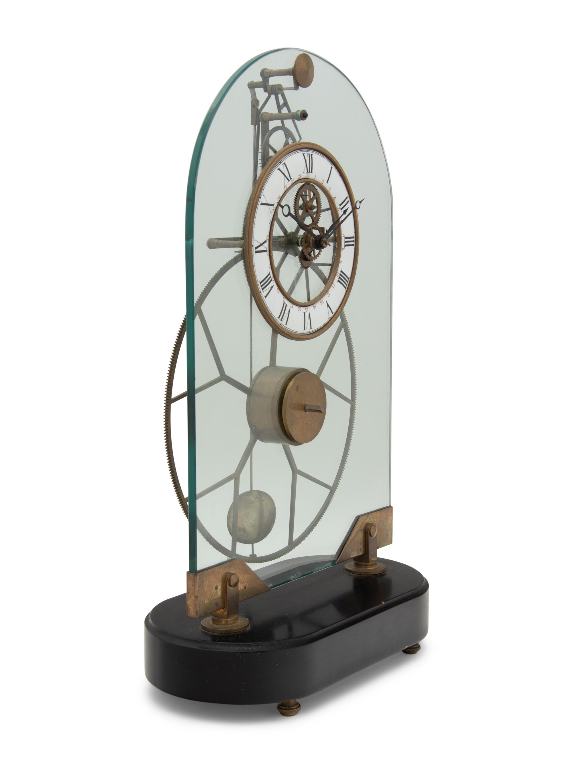 An English Brass Skeleton Clock