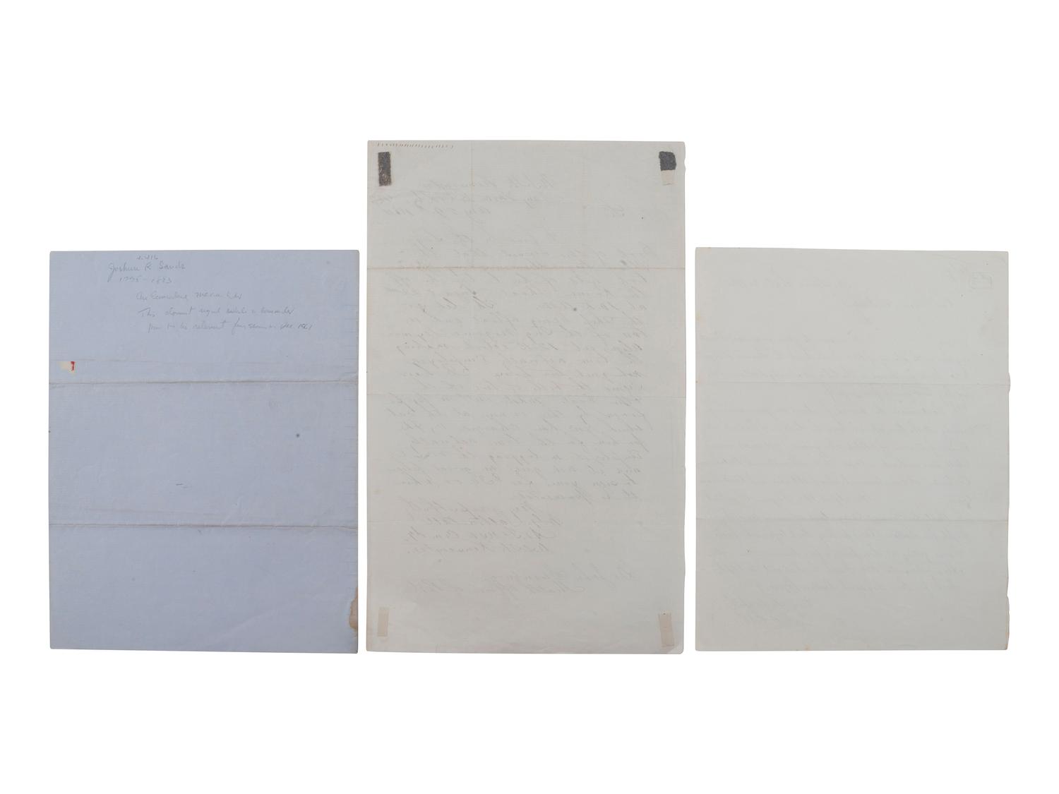 [CIVIL WAR]. A large group of Civil War-date USN correspondence and ephemera, comprising: