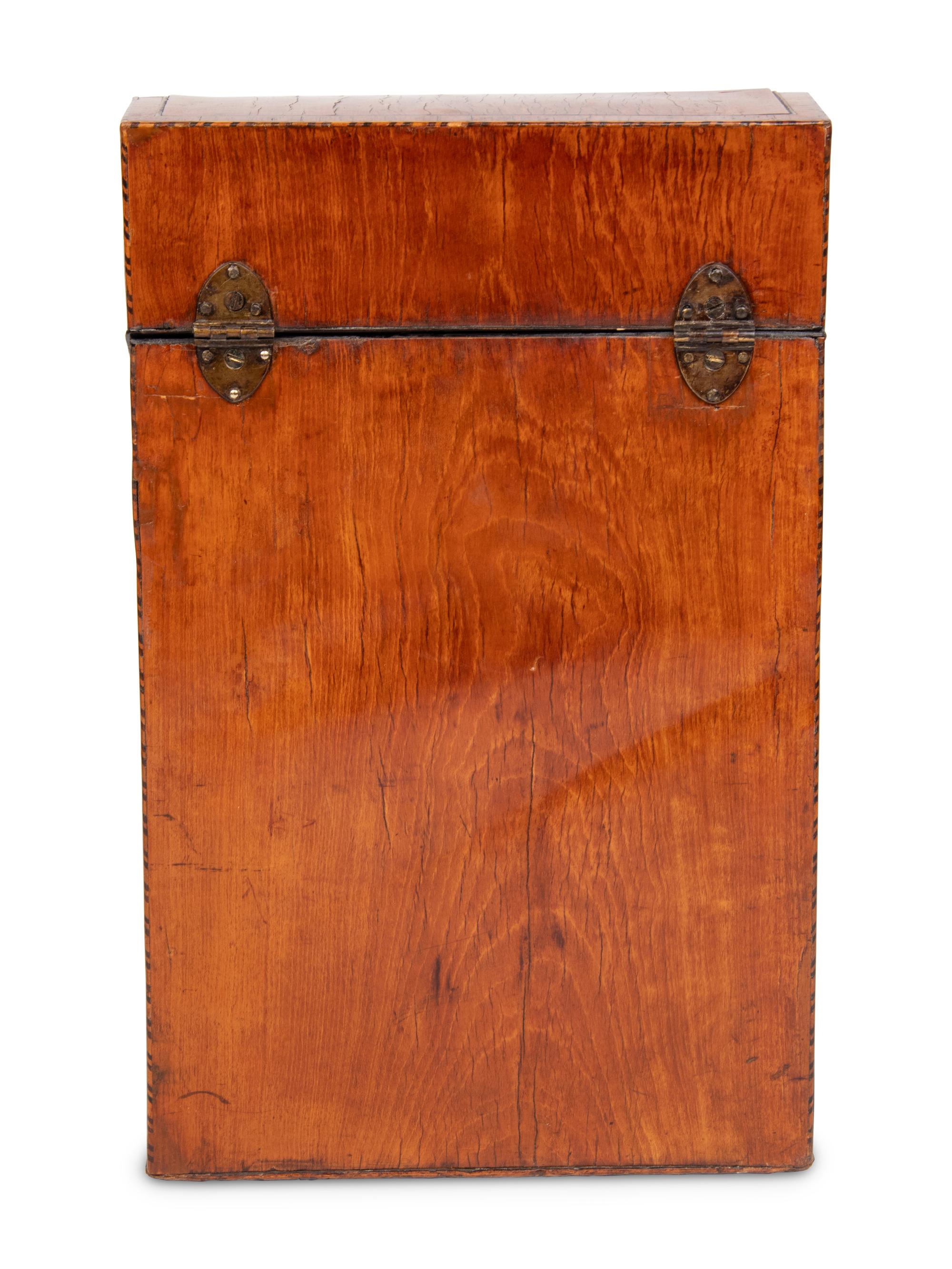 A George III Satinwood and Marquetry Knife Box