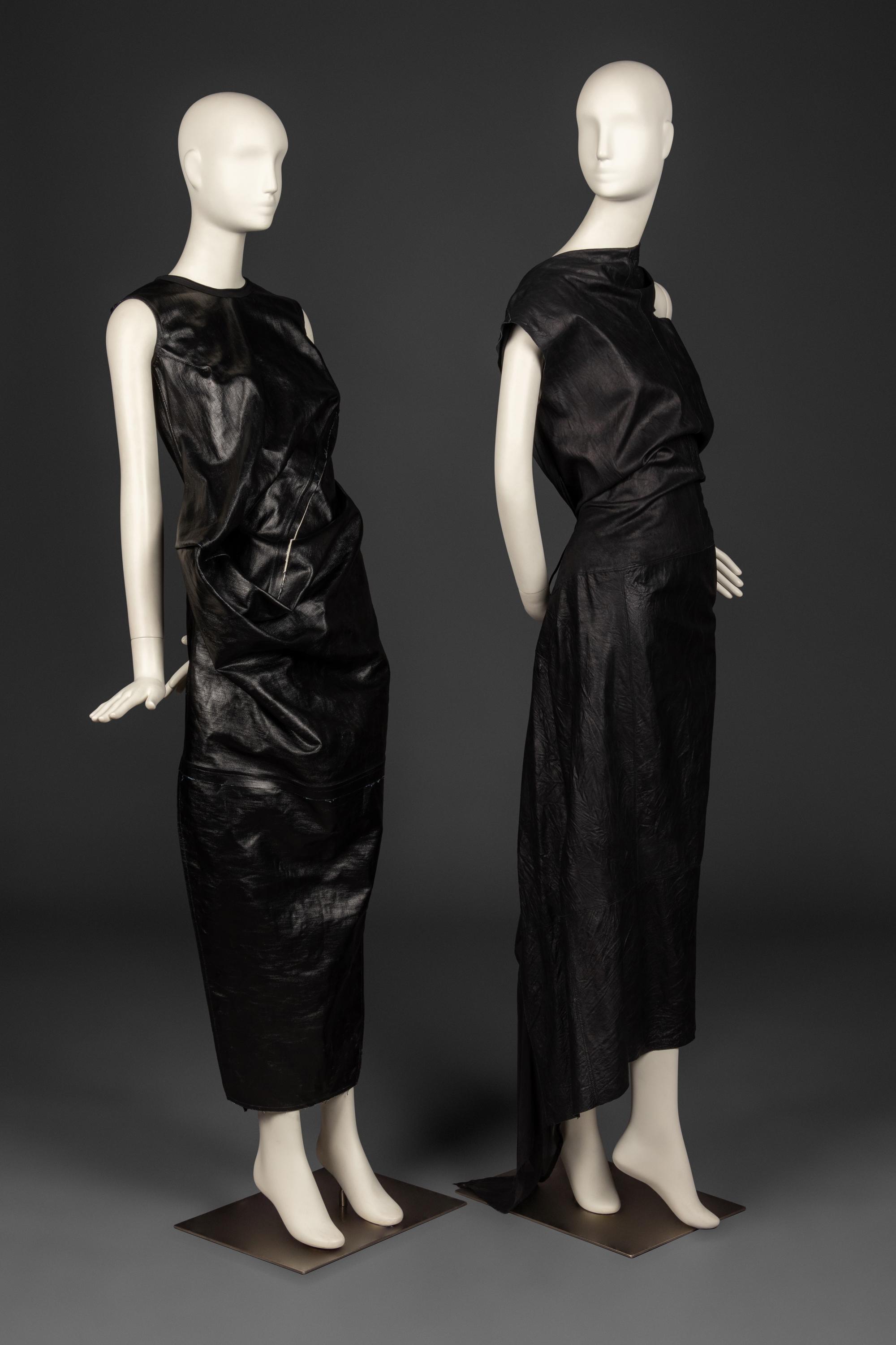 Rick Owens Dress with Olmar and Mirta Black Leather Dress