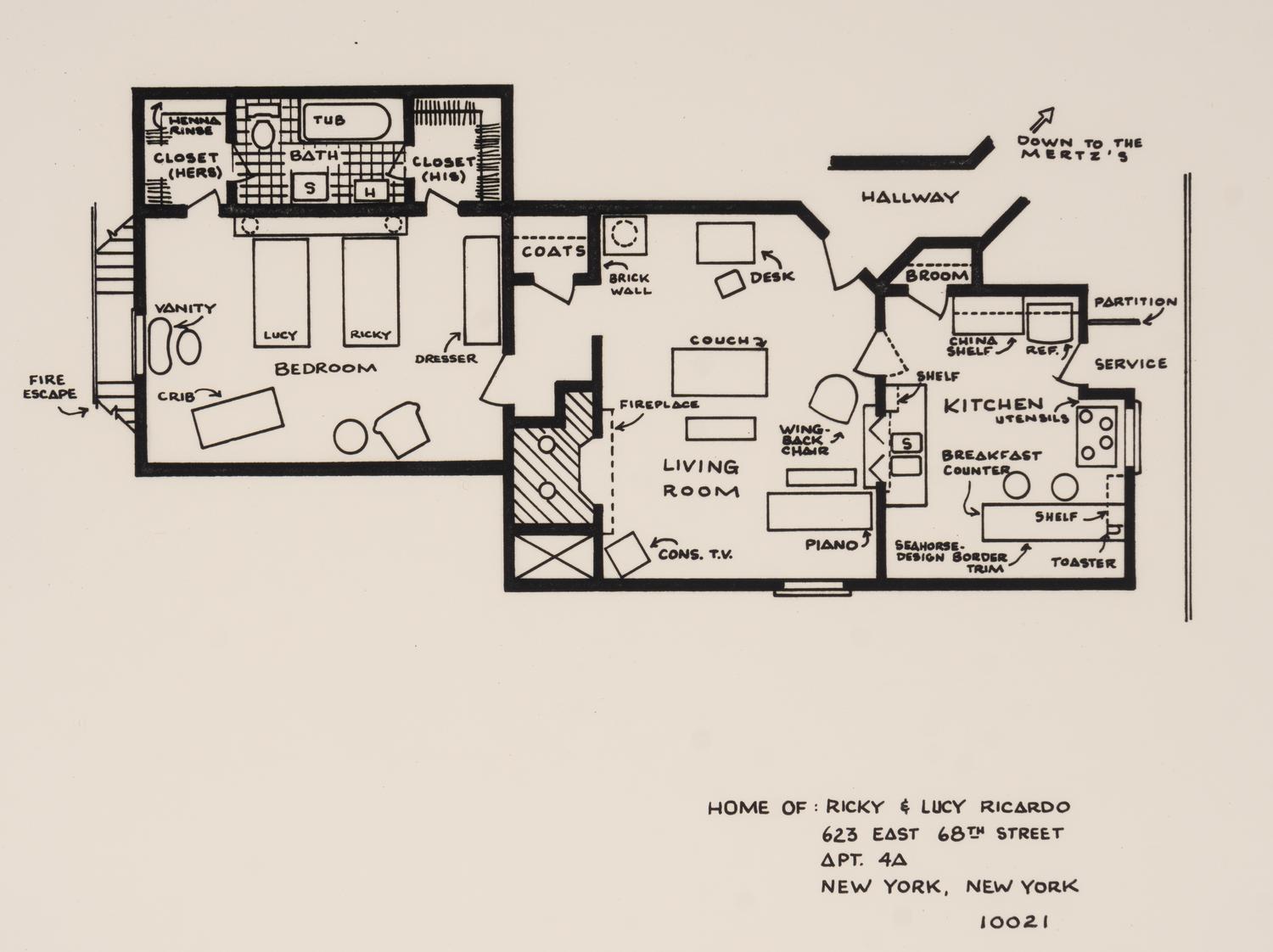 Blueprints of T.V. Show Homes (four works)