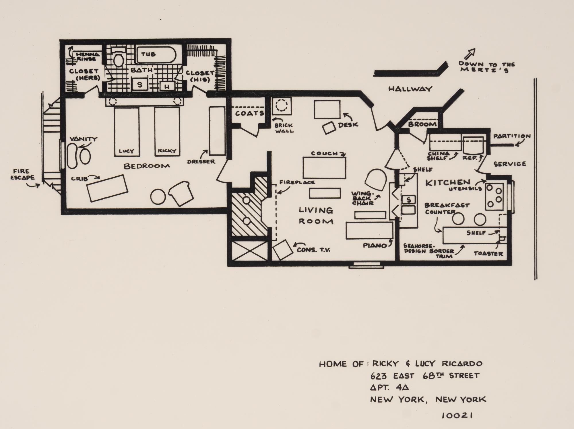 Blueprints of T.V. Show Homes (four works)