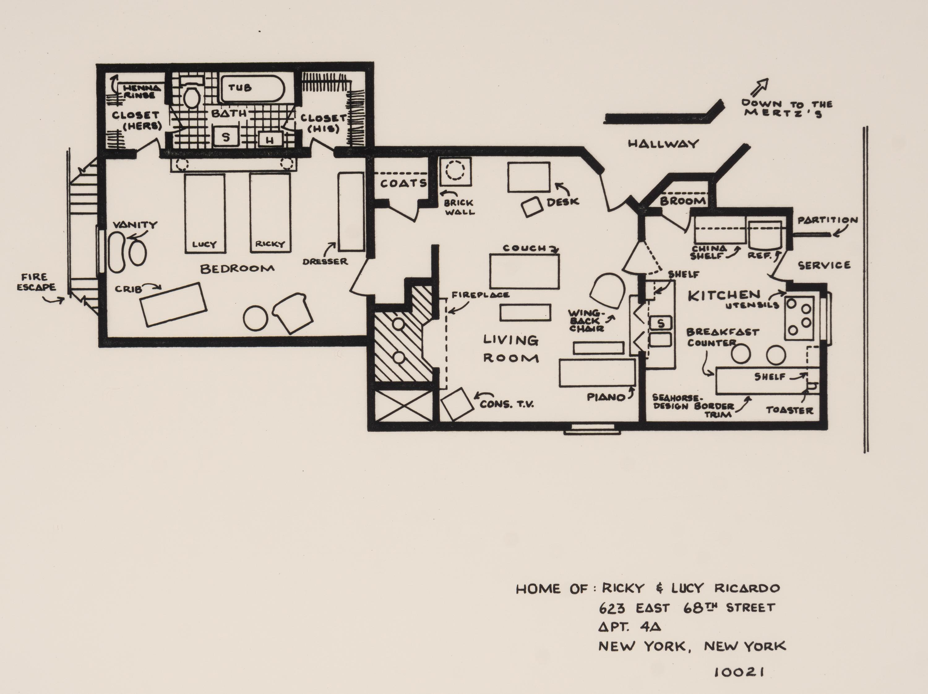 Blueprints of T.V. Show Homes (four works)