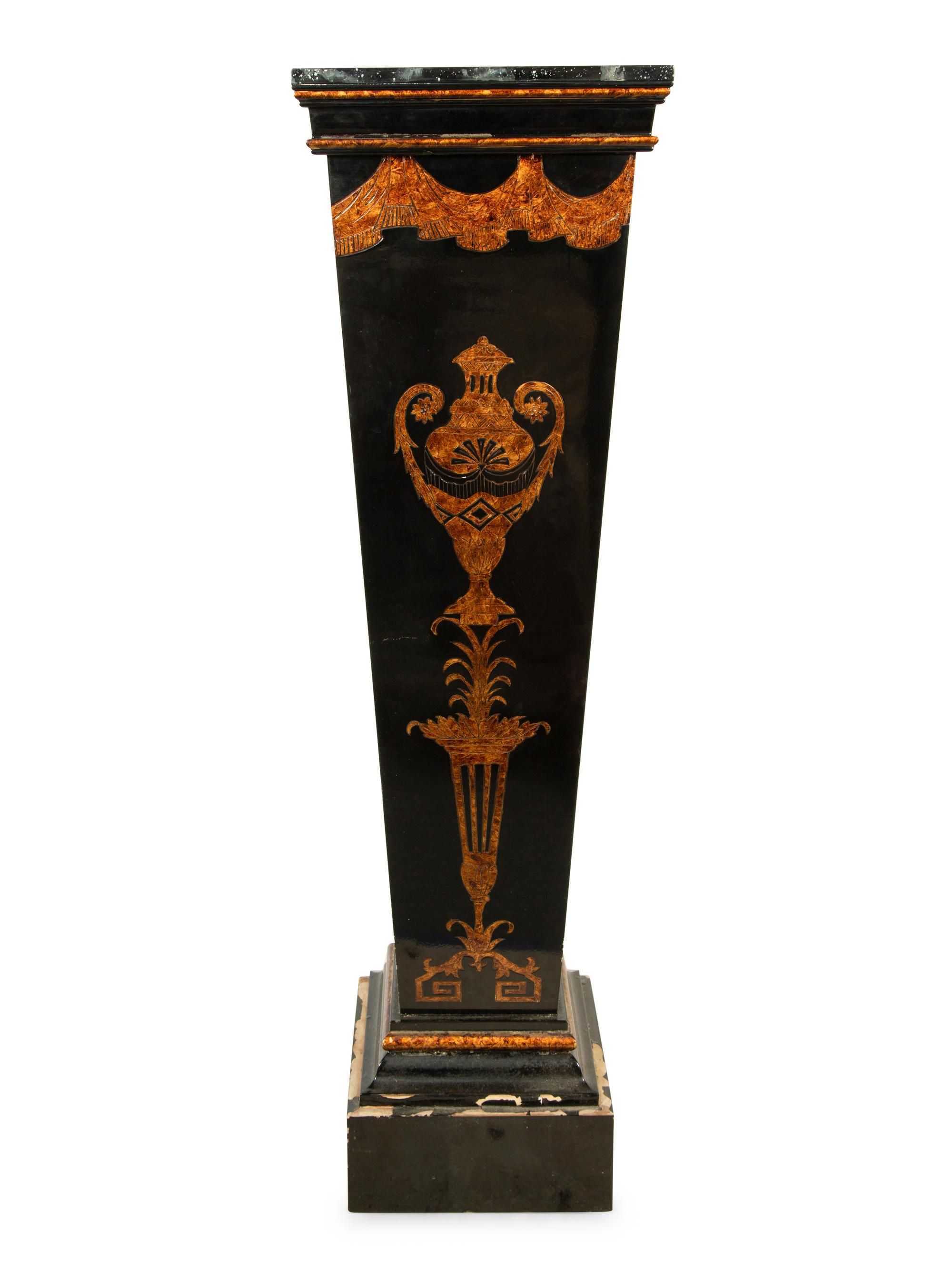 Approved for Donation A Neoclassical Style Marble-Top Pedestal