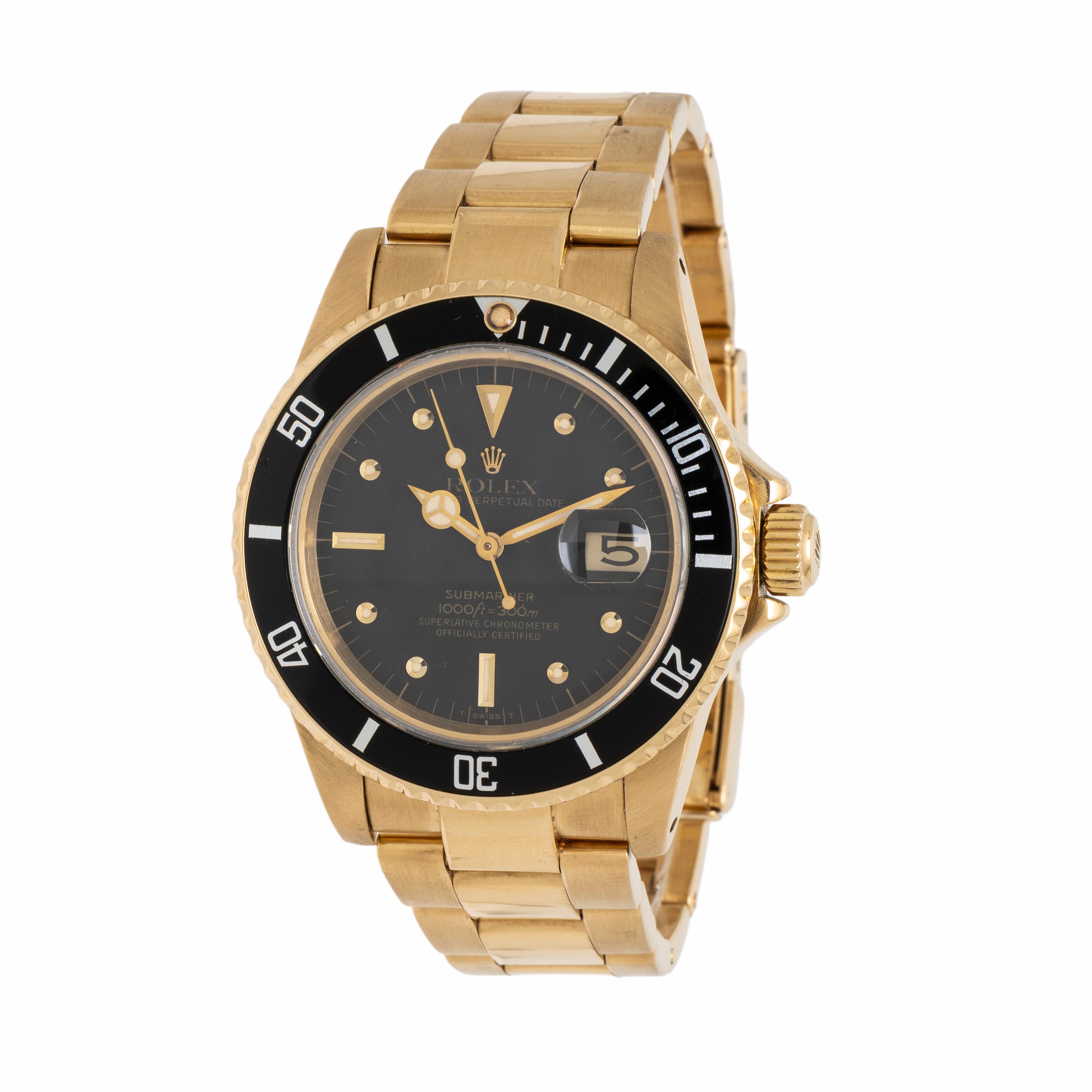 Rolex, Ref. 16808, 18K Yellow Gold 'Submariner' 'Nipple Dial' Watch