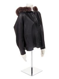 Brunello Cucinelli Fur Trimmed Leather Jacket