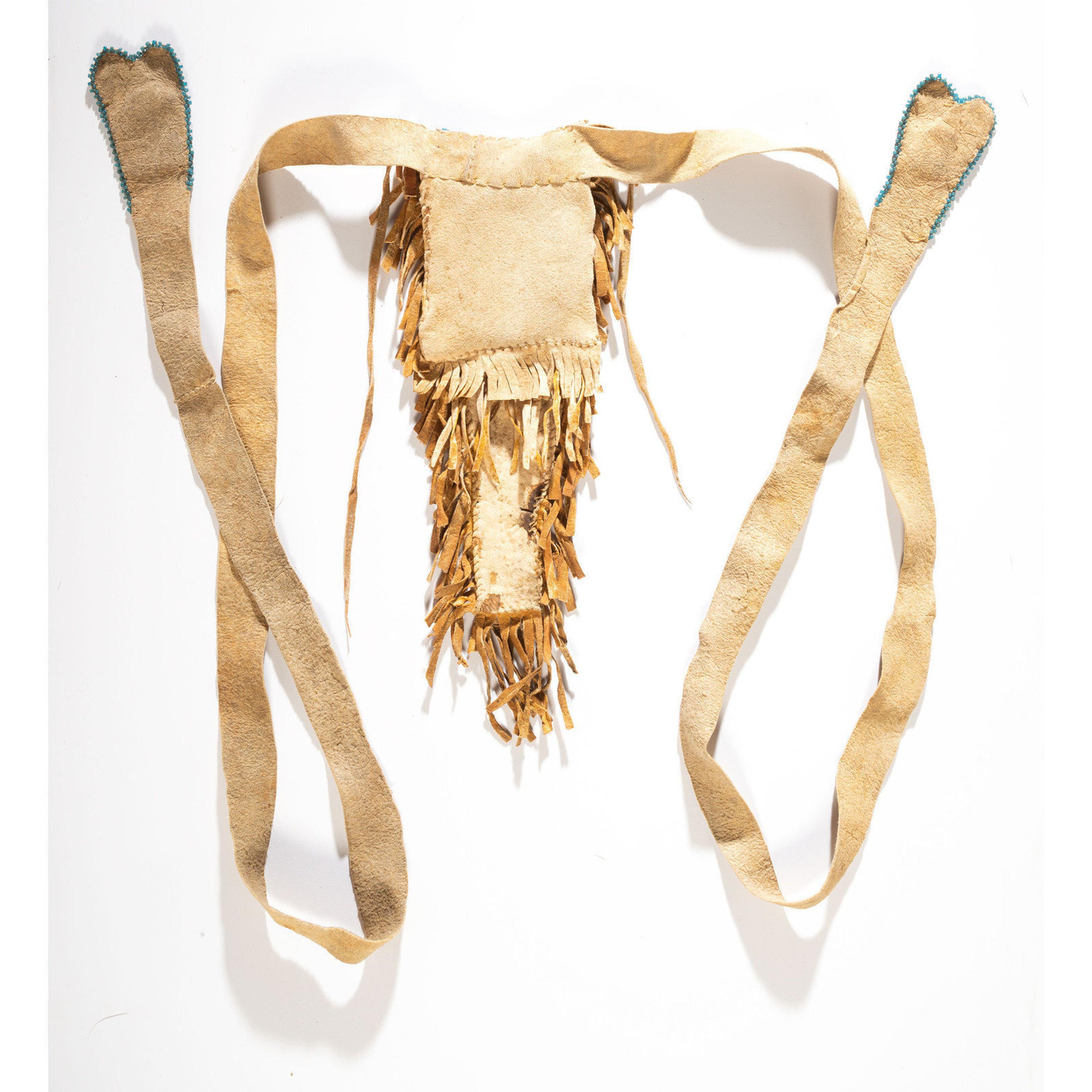 Southern Cheyenne Beaded Hide Tab Pouch