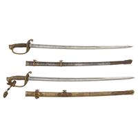 Two Ames Presentation Swords to Lt. Henry Ward (Capt.) 57th Mass Infantry WIA at Antietam, Spotsylvania & Petersburg, POW Petersburg & Post-War General