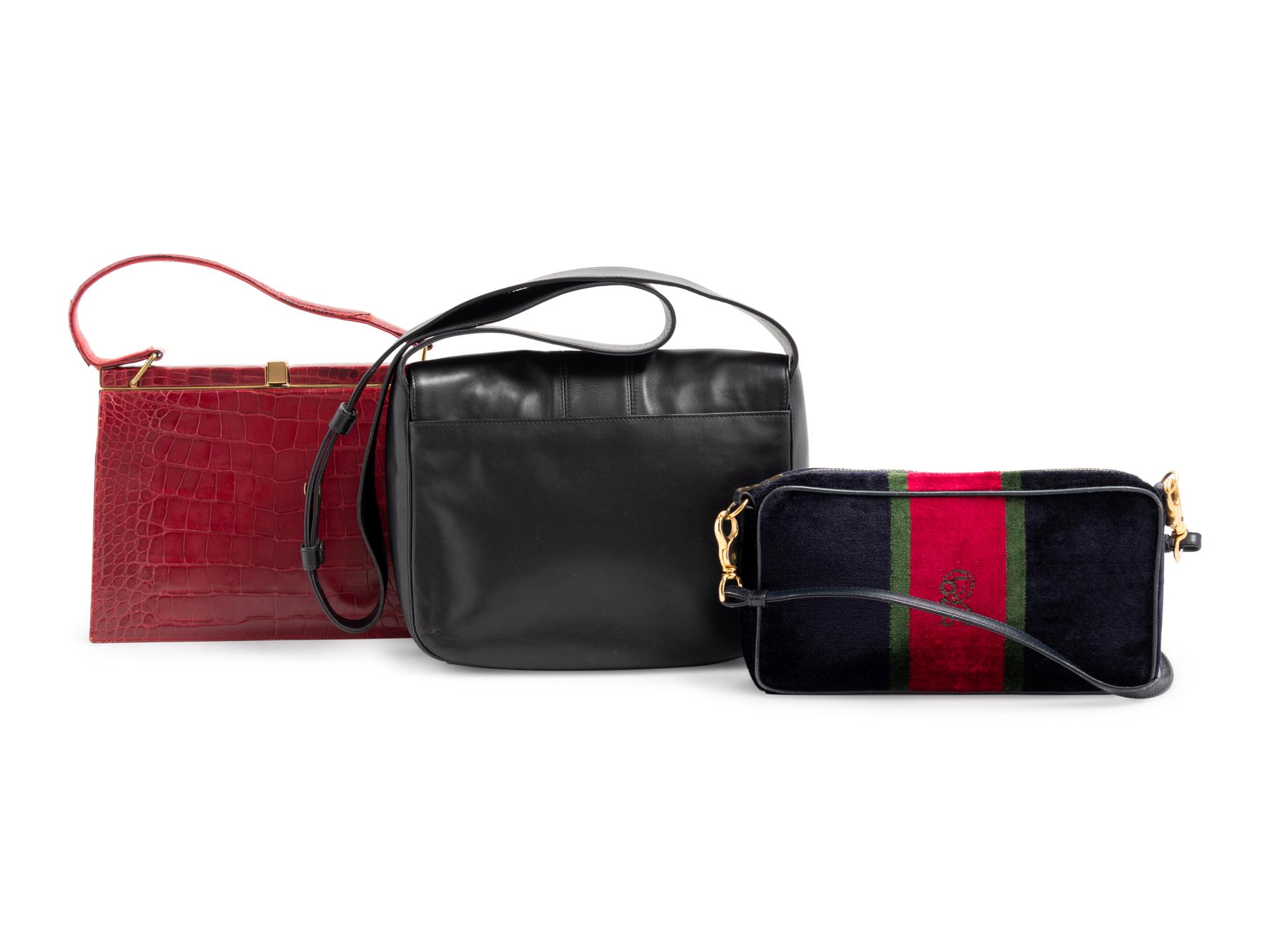 Three Vintage Designers Bags; One Roberta di Camerino, Two Mark Cross, 1970-1980s
