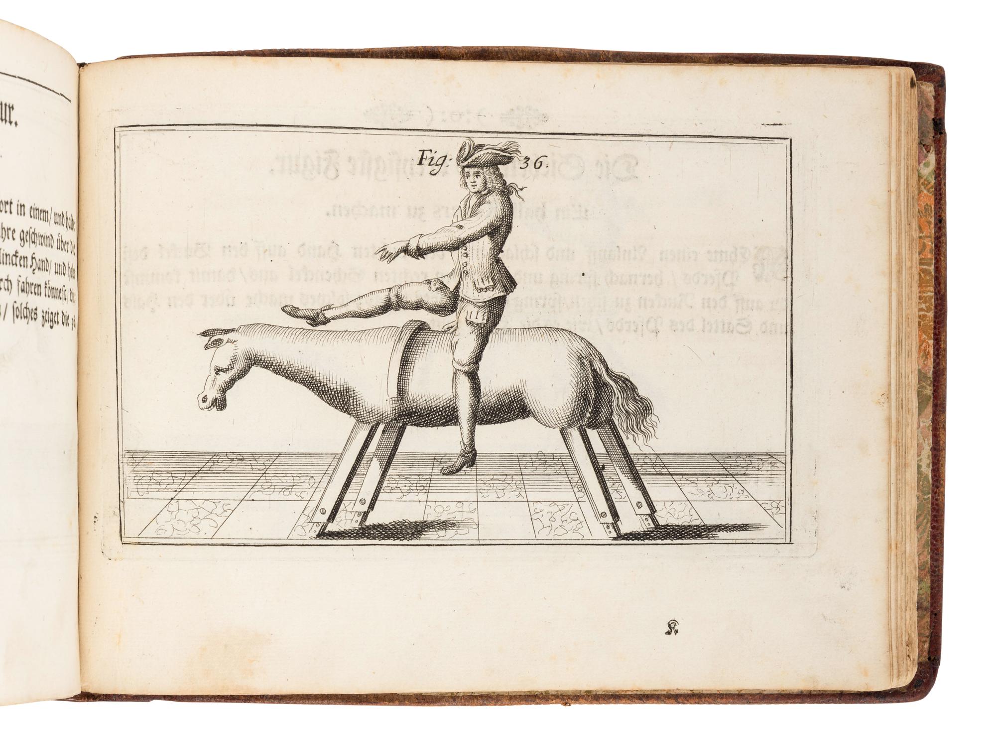 [FENCING]. DOYLE, Alexander. Neu alamodische ritterliche Fecht- und Schirm-Kunst. Das ist: Wahre und nach neuester Franzosischer Manier eingerichtete Unterweisung wie man sich in Fechten und Schirmen perfectioniren und verhalten solle . Nuremberg and Frankfort: Paul Lochnern, 1715.