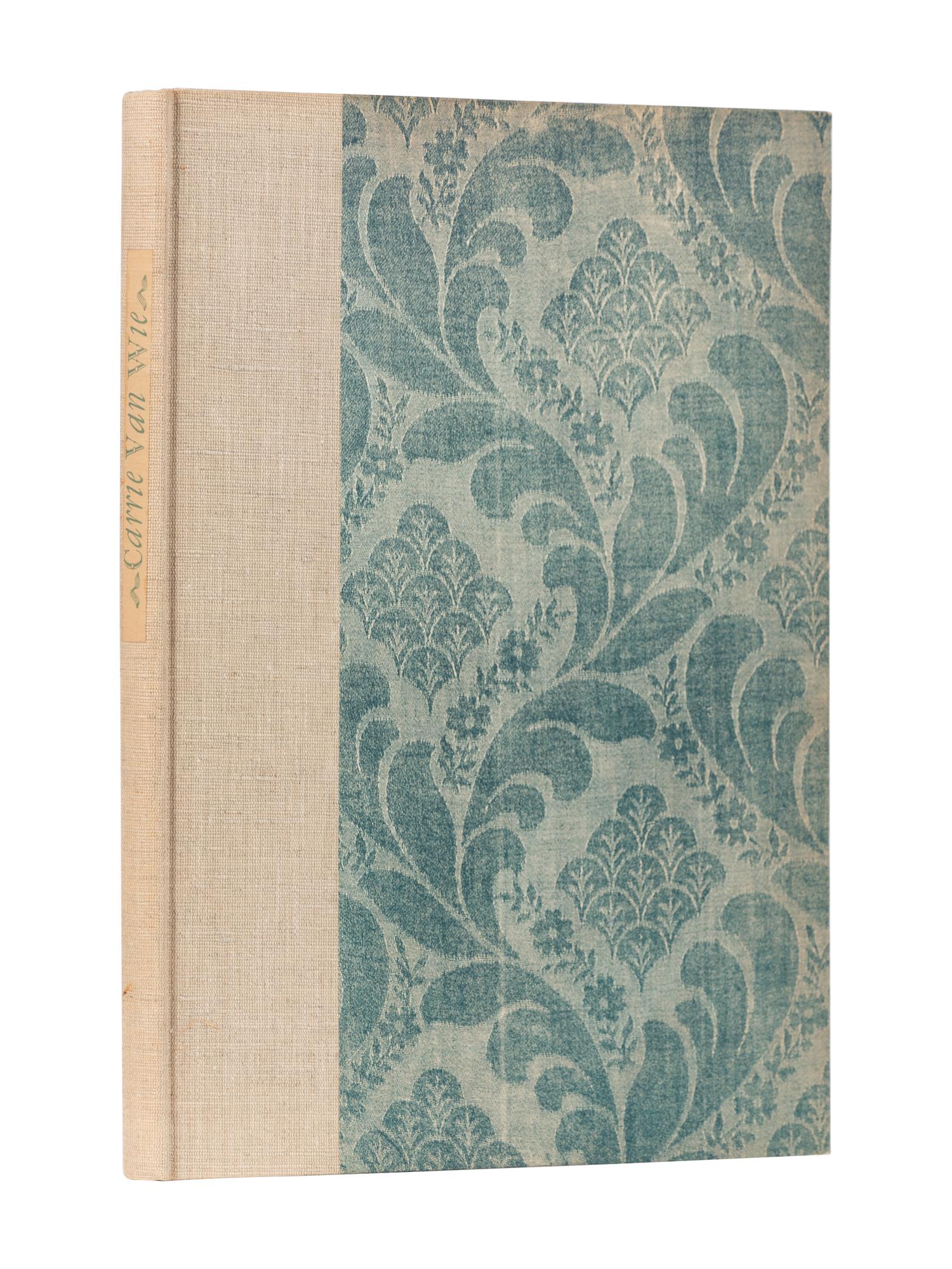 [GRABHORN PRESS]. LEWIS, Oscar (1914-1970). The Wonderful City of Carrie Van Wie: Paintings of San Francisco at the Turn of the Century . San Francisco: The Grabhorn Press, 1963.