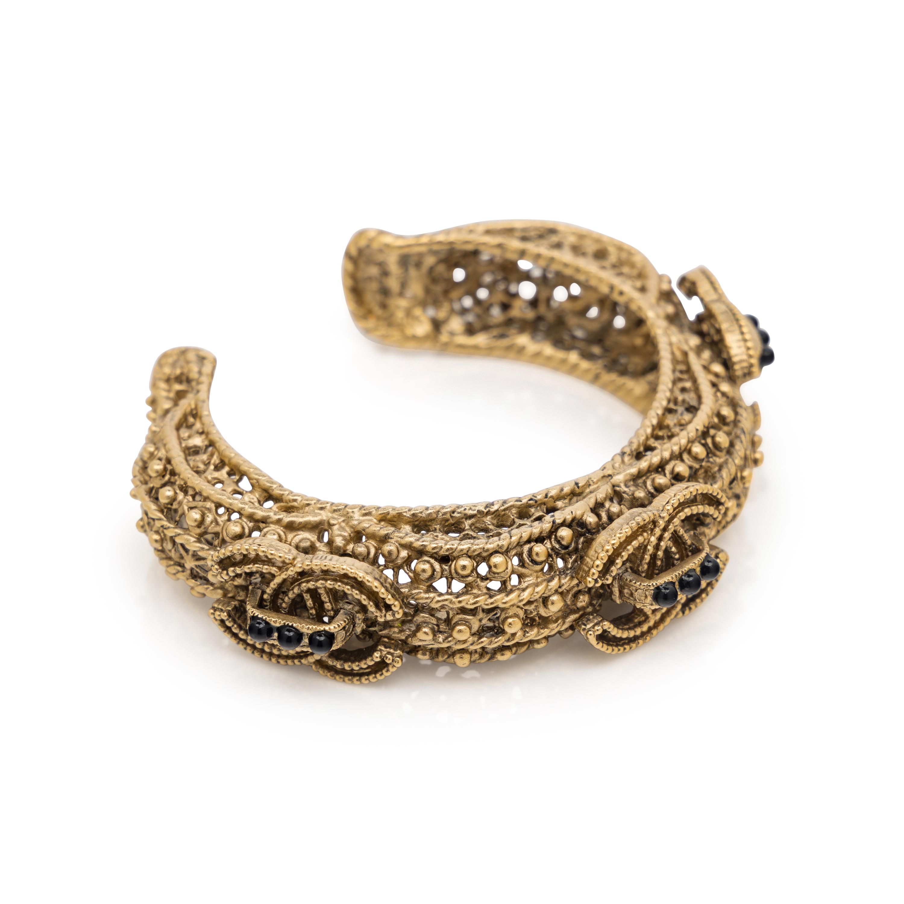 Chanel, Ornate Gilt Cuff