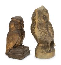 A Pair of Brass Owl Bookends
