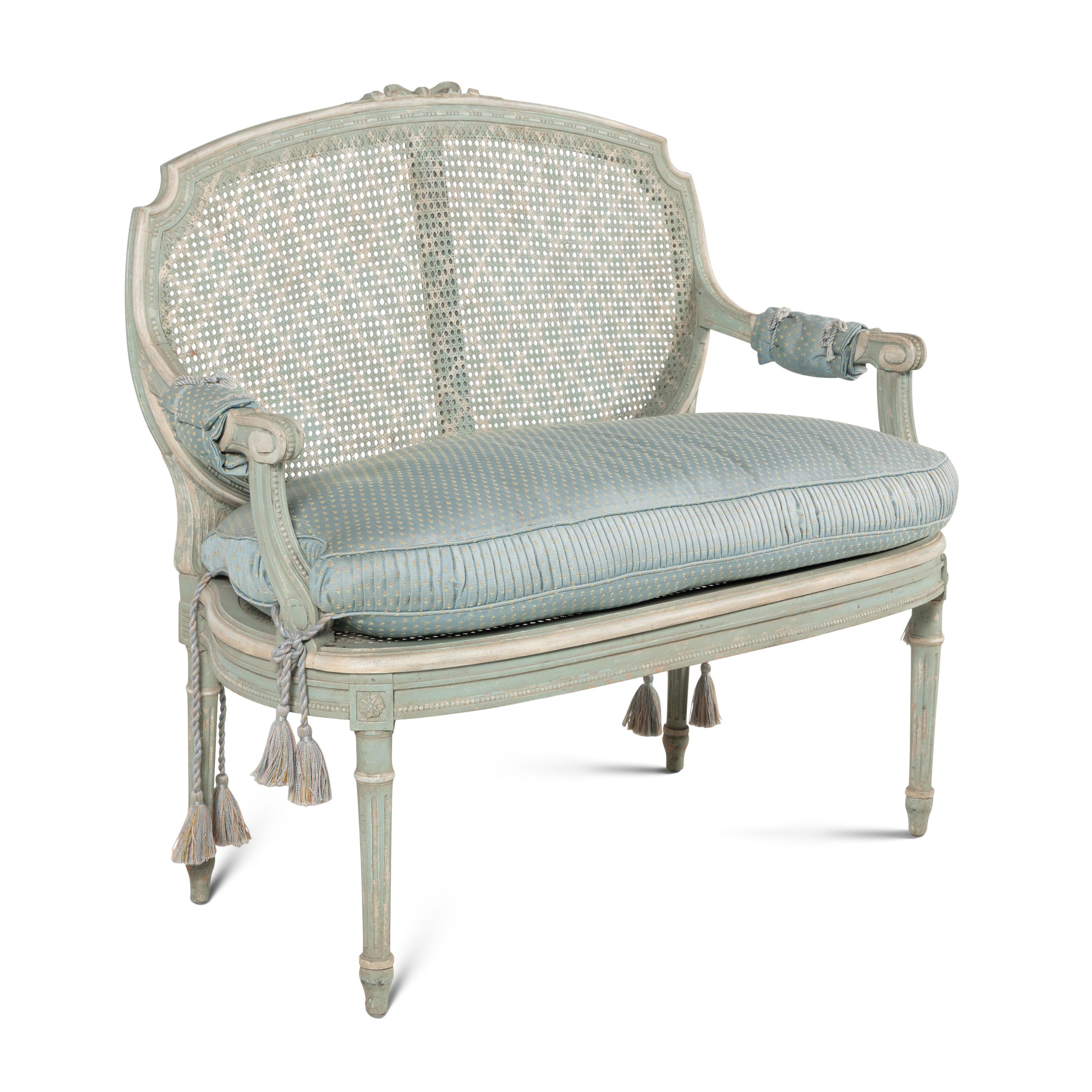 A Louis XVI Style Painted Settee