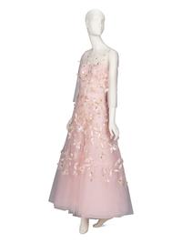 Oscar de la Renta, Pink Tulle Embellished Gown
