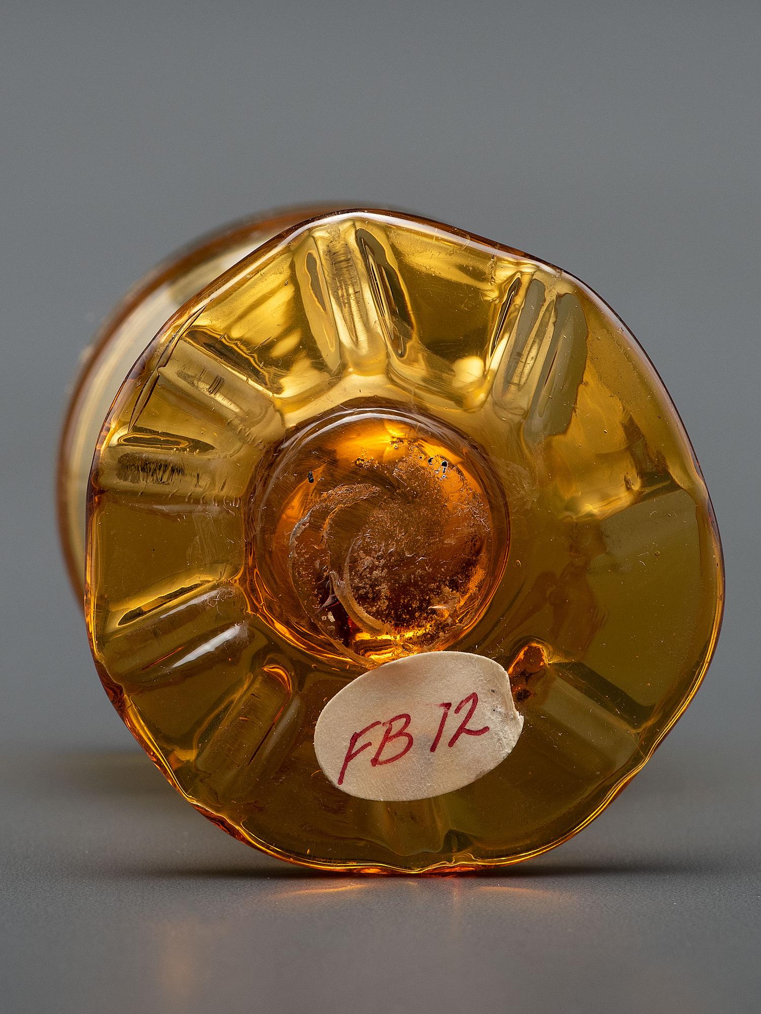 A Blown-Glass Saltcellar in Amber
