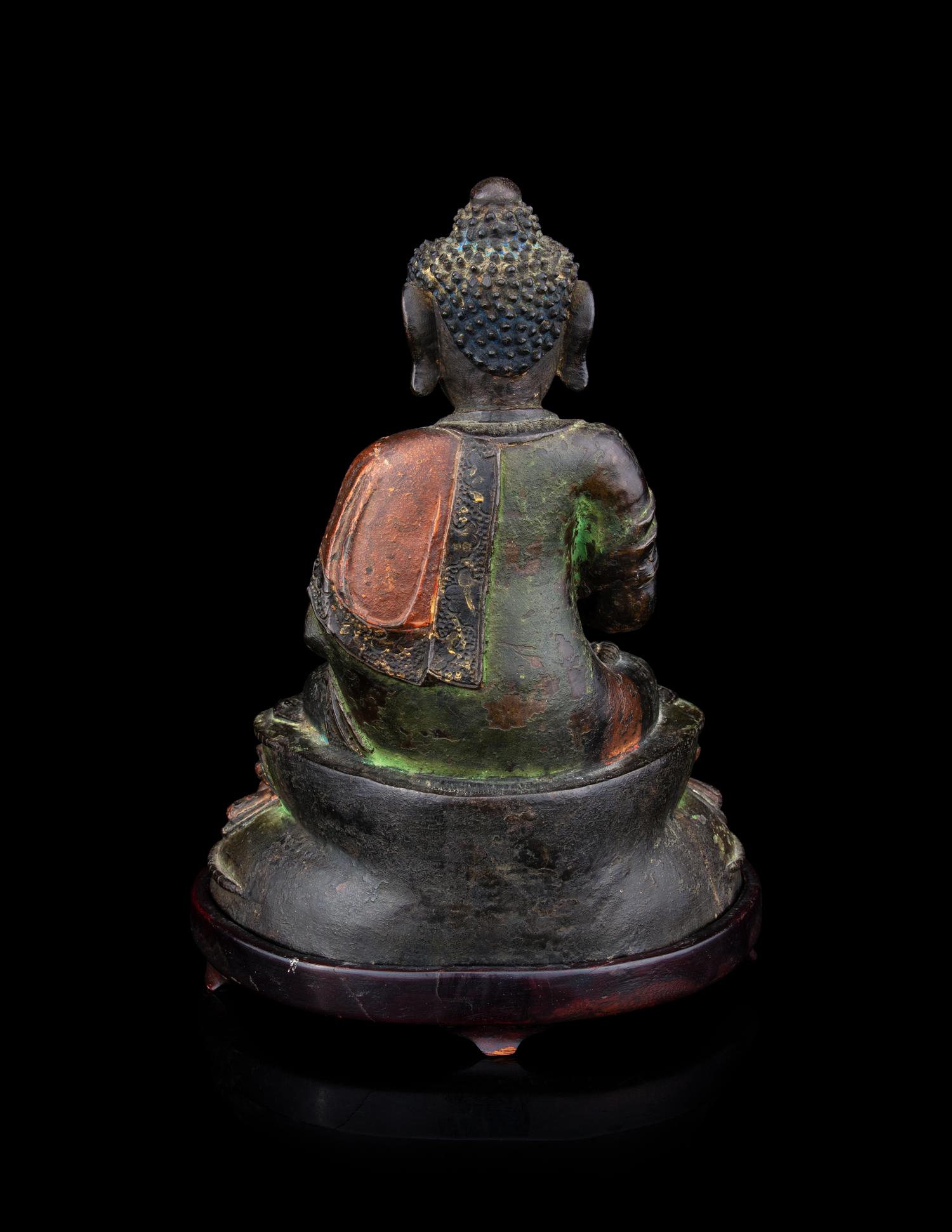 A Ming-Style Bronze Figure of Seated Buddha