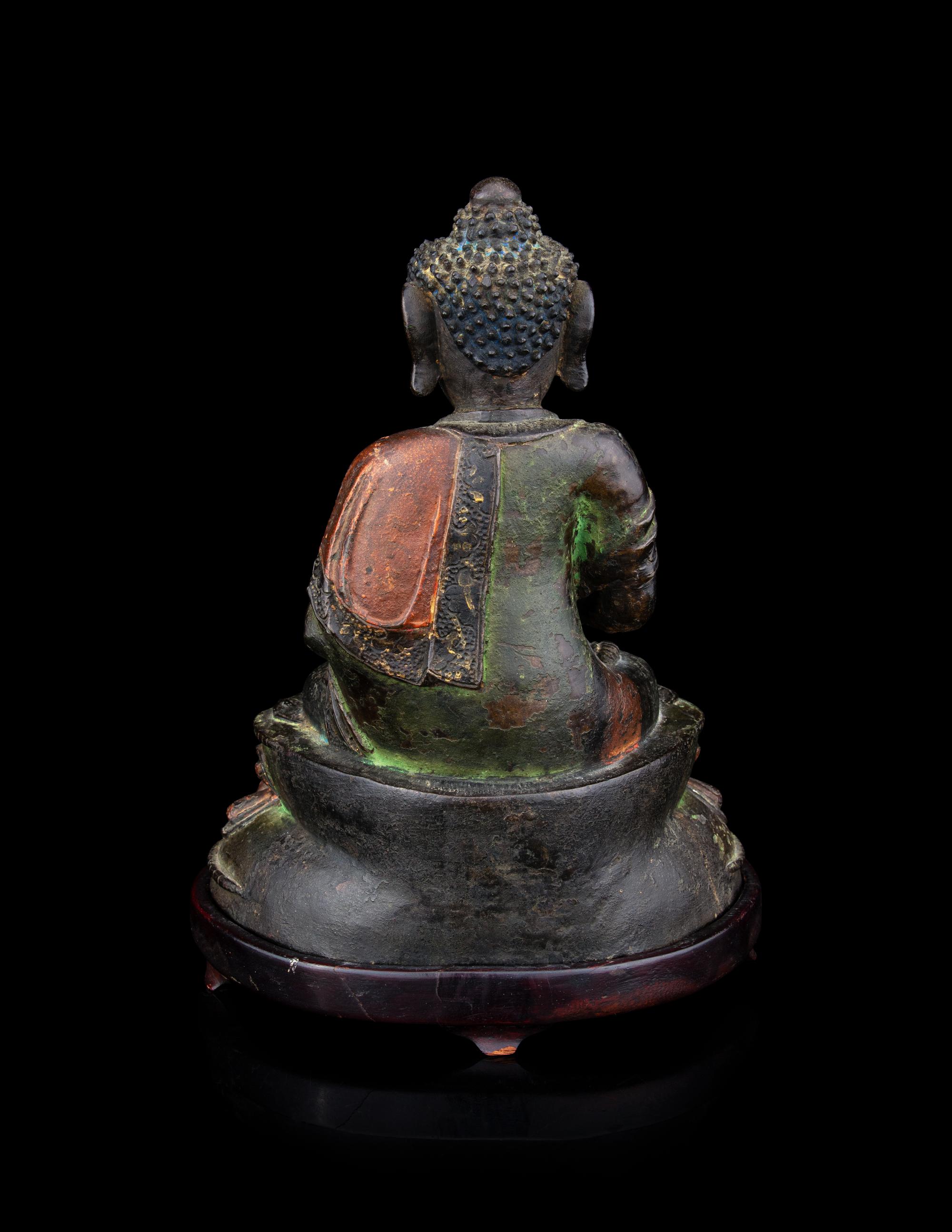 A Ming-Style Bronze Figure of Seated Buddha