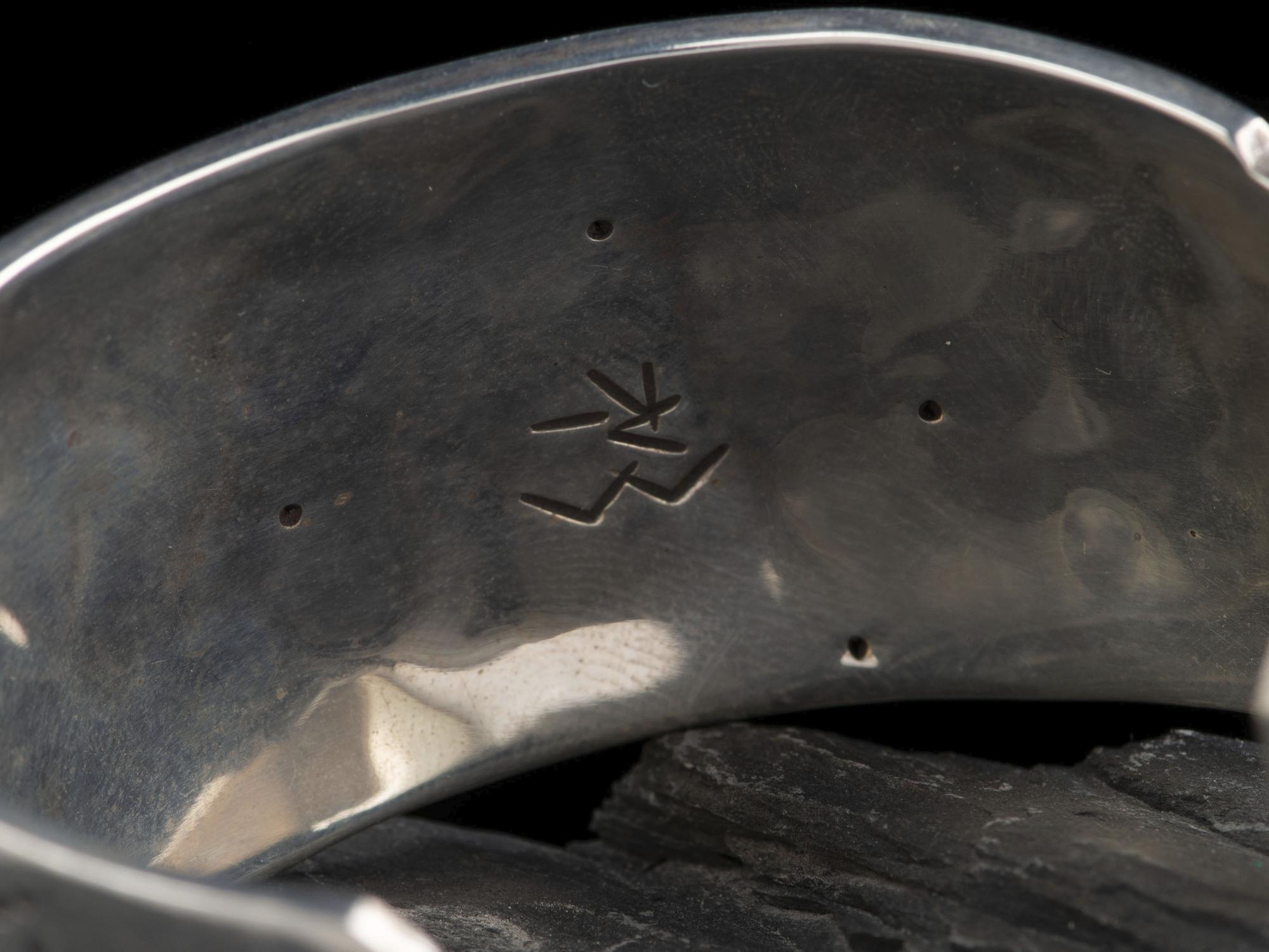 Kewa and Tohono O'odham-Akmel O'odham Sterling Silver Overlay Cuff Bracelets