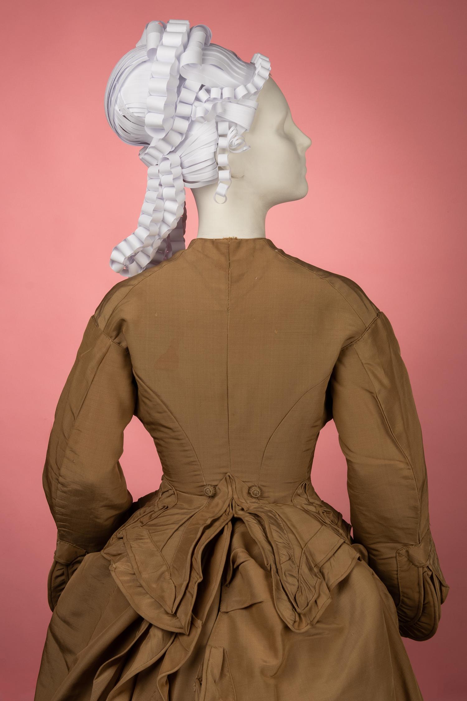 Two Silk Taffeta Day Dresses, 1870s