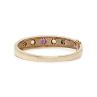 YELLOW GOLD AND MULTIGEM BANGLE BRACELET