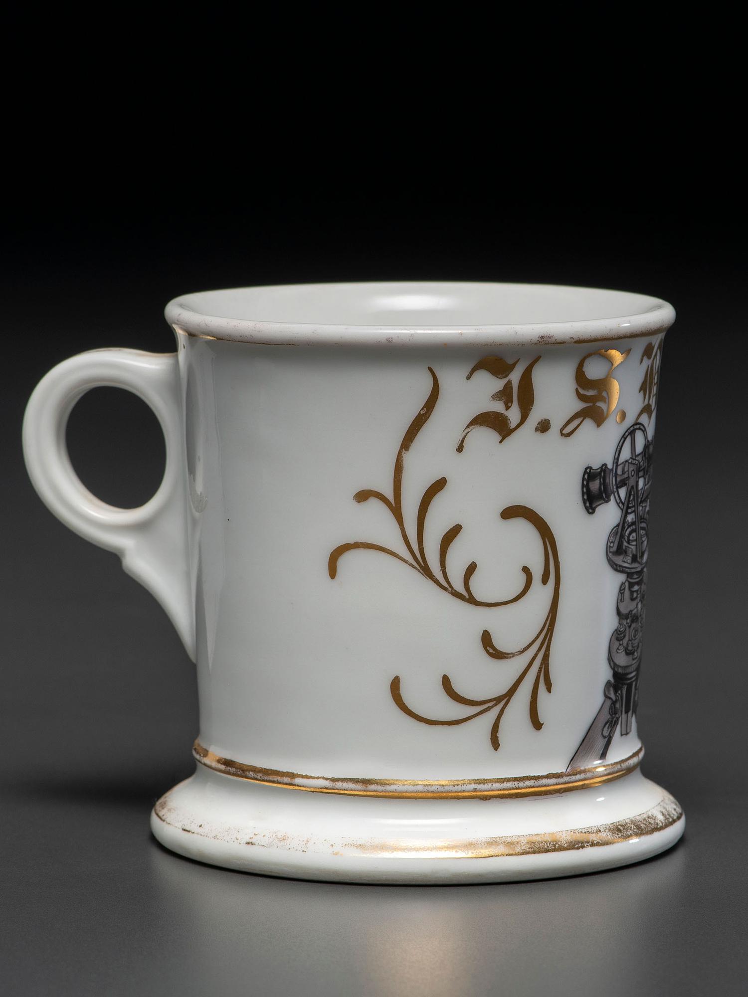 A Surveyor's Porcelain Occupational Shaving Mug
