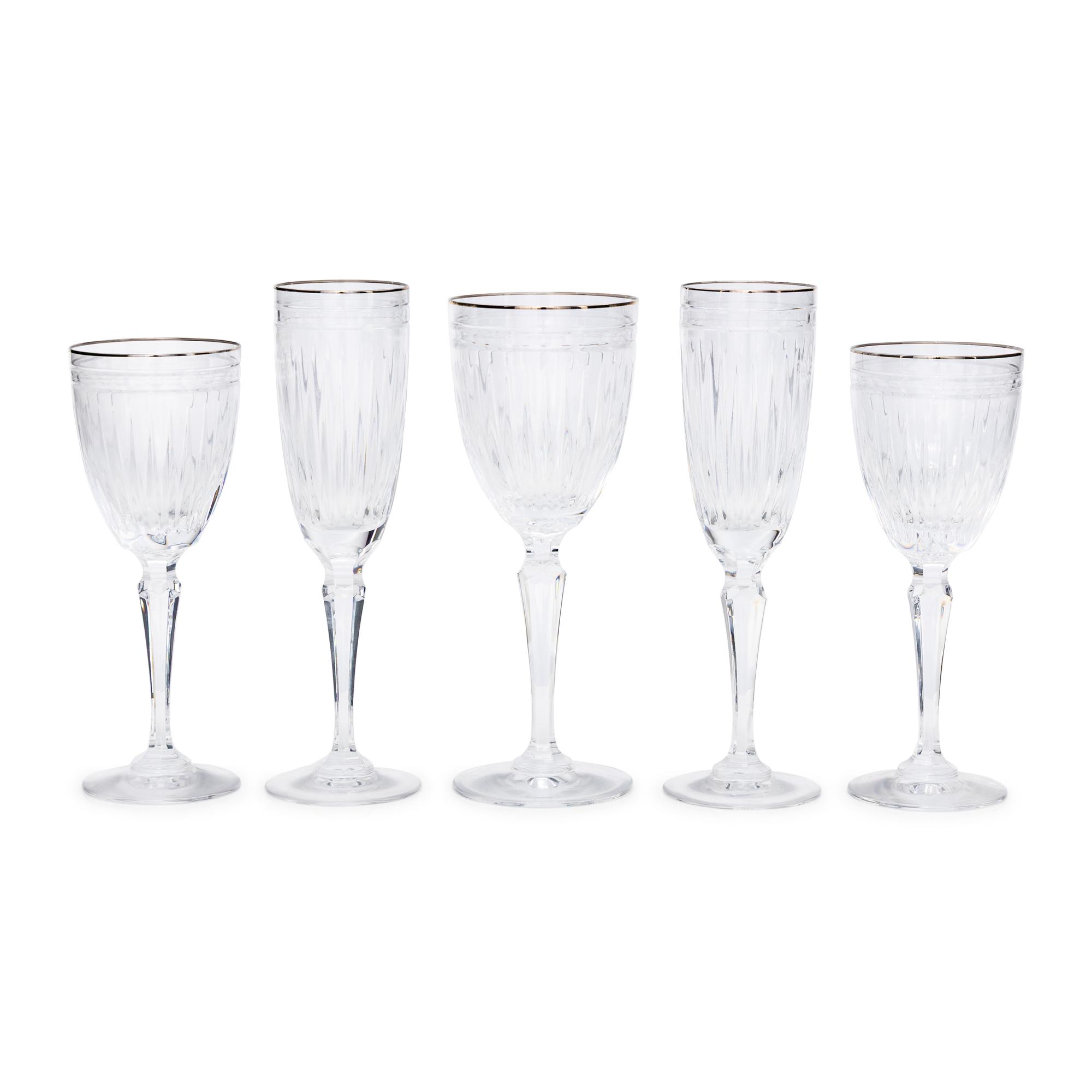 A Waterford Hanover Platinum Stemware Service
