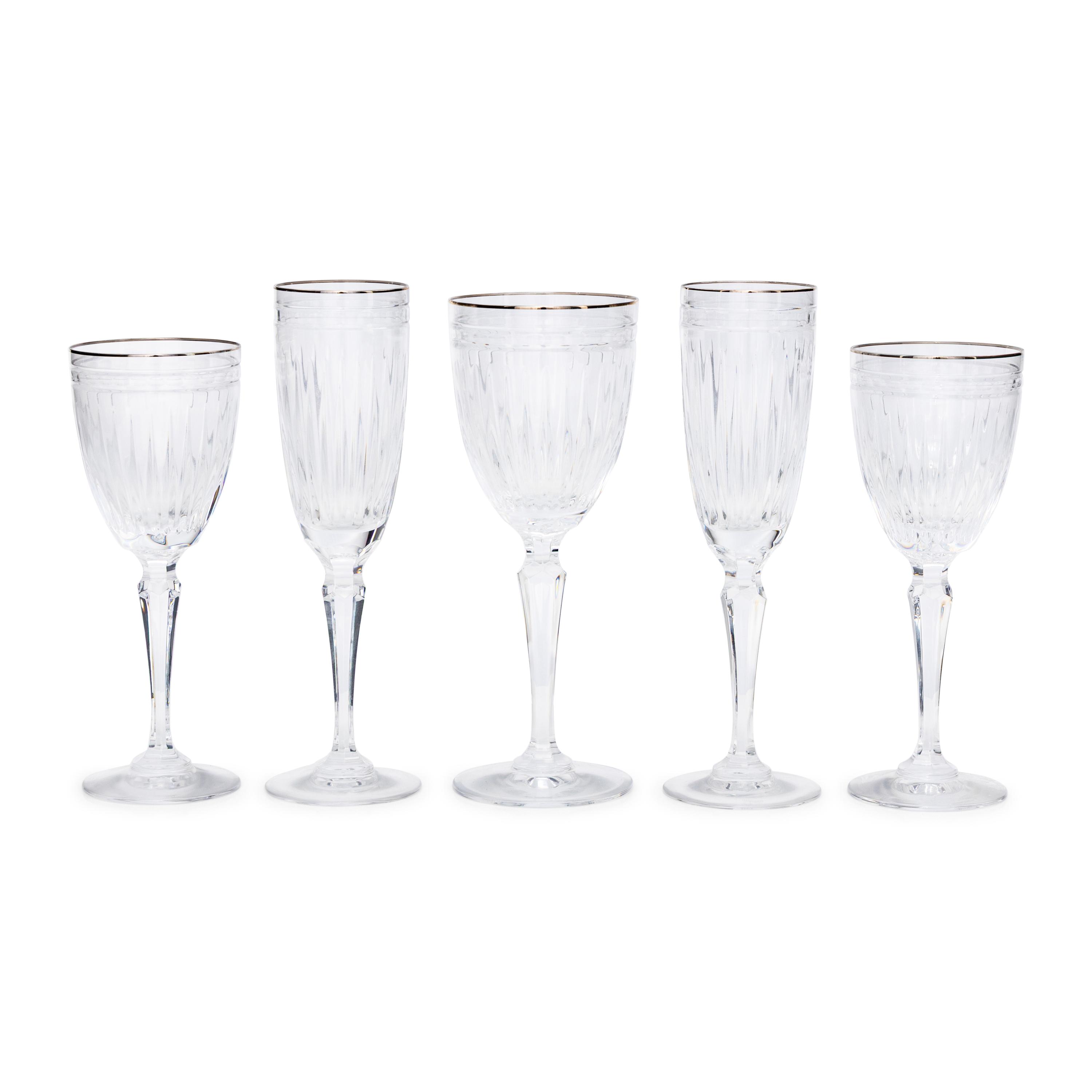 A Waterford Hanover Platinum Stemware Service