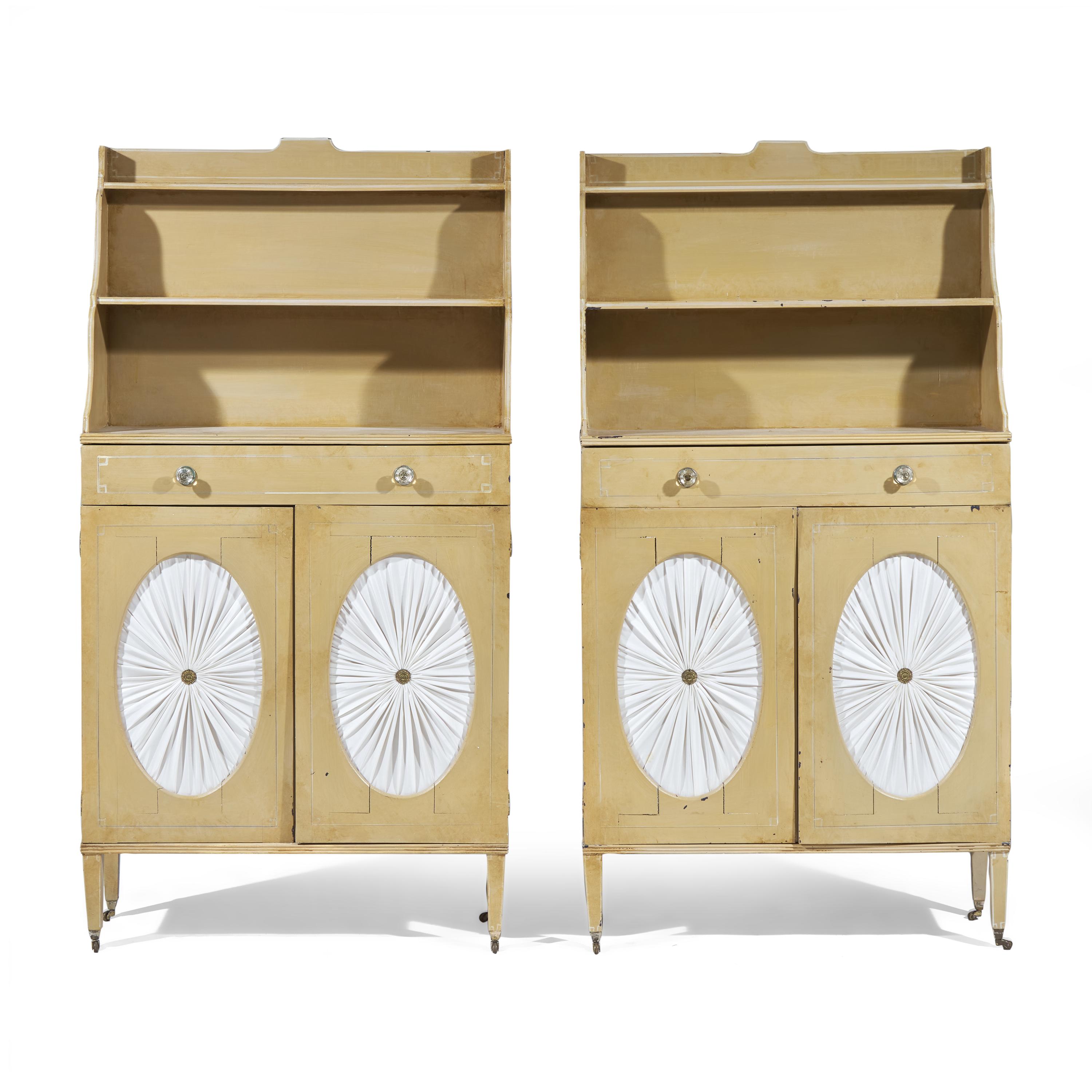 A Pair of Regency Style Painted Chiffonieres