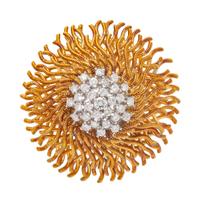 A Yellow Gold and Diamond Brooch,