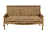A Pair of Régence Style Carved Giltwood Sofas