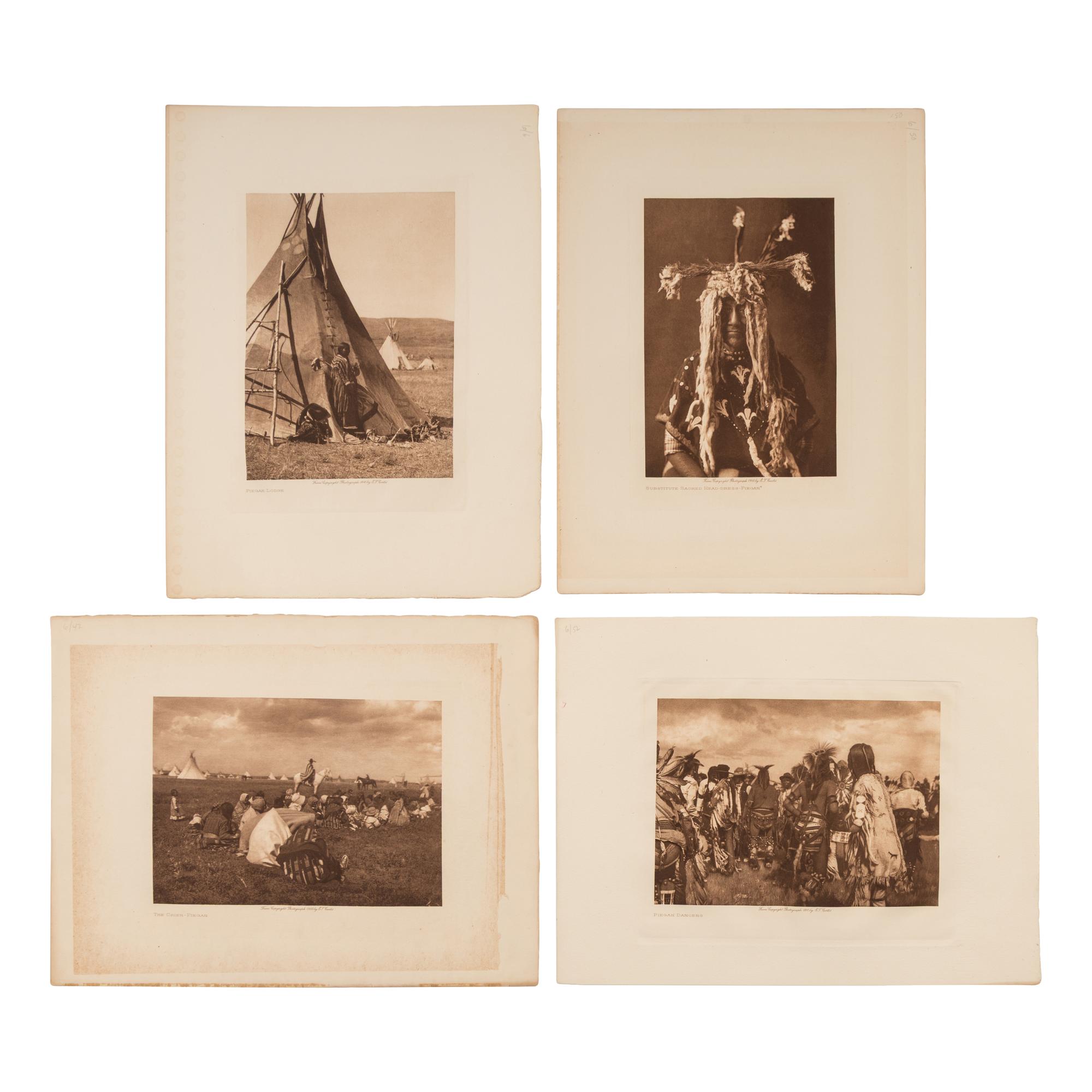 Edward S. Curtis (American, 1868-1952) — Photogravures Associated with the Piegan Lot of 12