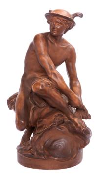 A Neoclassical Plaster Figure Height 24 inches.