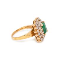 EMERALD AND DIAMOND RING