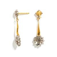 BICOLOR GOLD AND DIAMOND EARRINGS