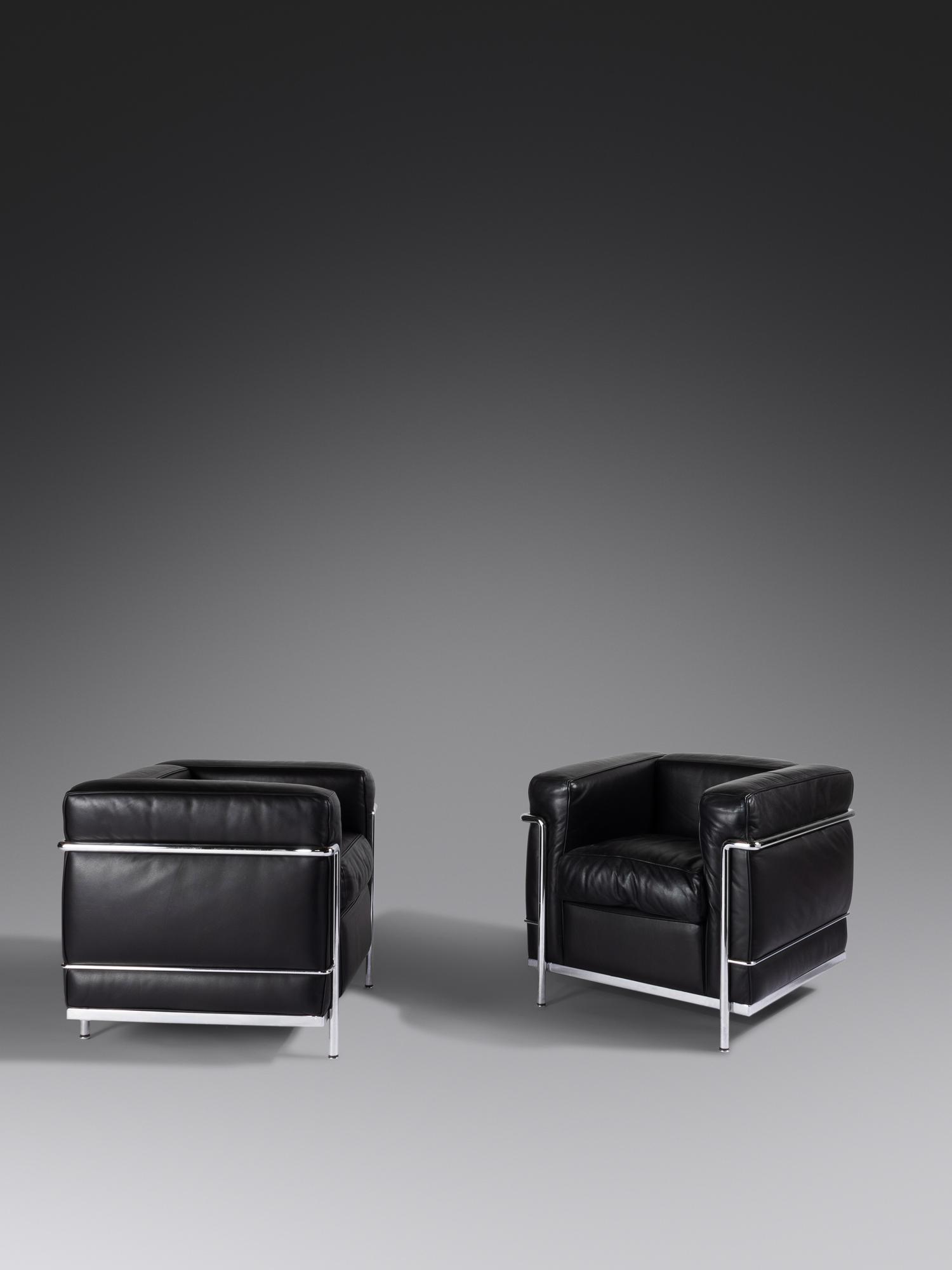 Pair of 'LC2' Lounge Chairs Cassina, Italy
