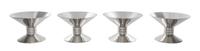 A Set of Four American Silver Candlesticks, Tiffany & Co., New York, NY, 1939-1940, each of waisted form, rising from a spreading circu
