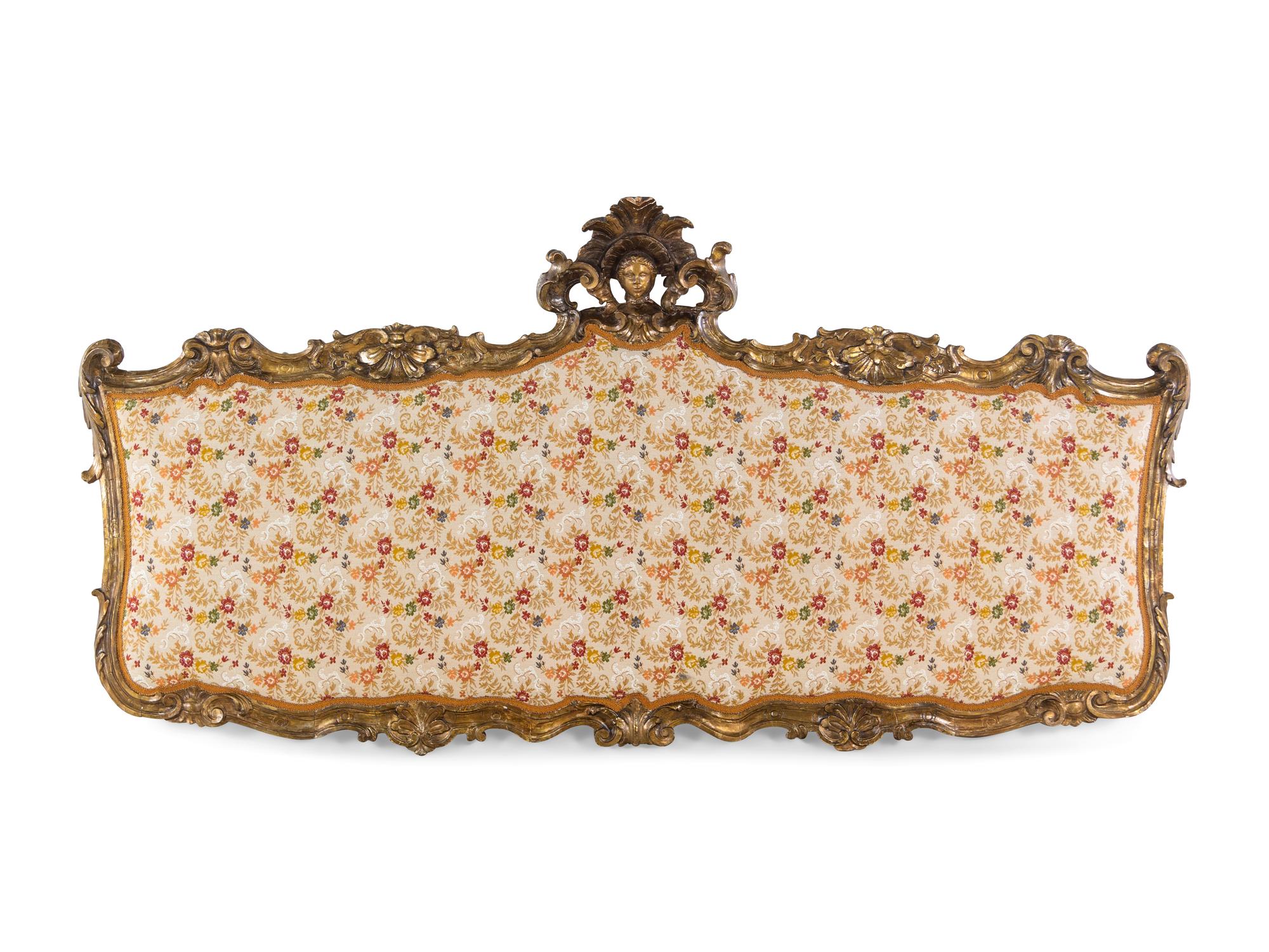 A Rococo Style Giltwood Headboard