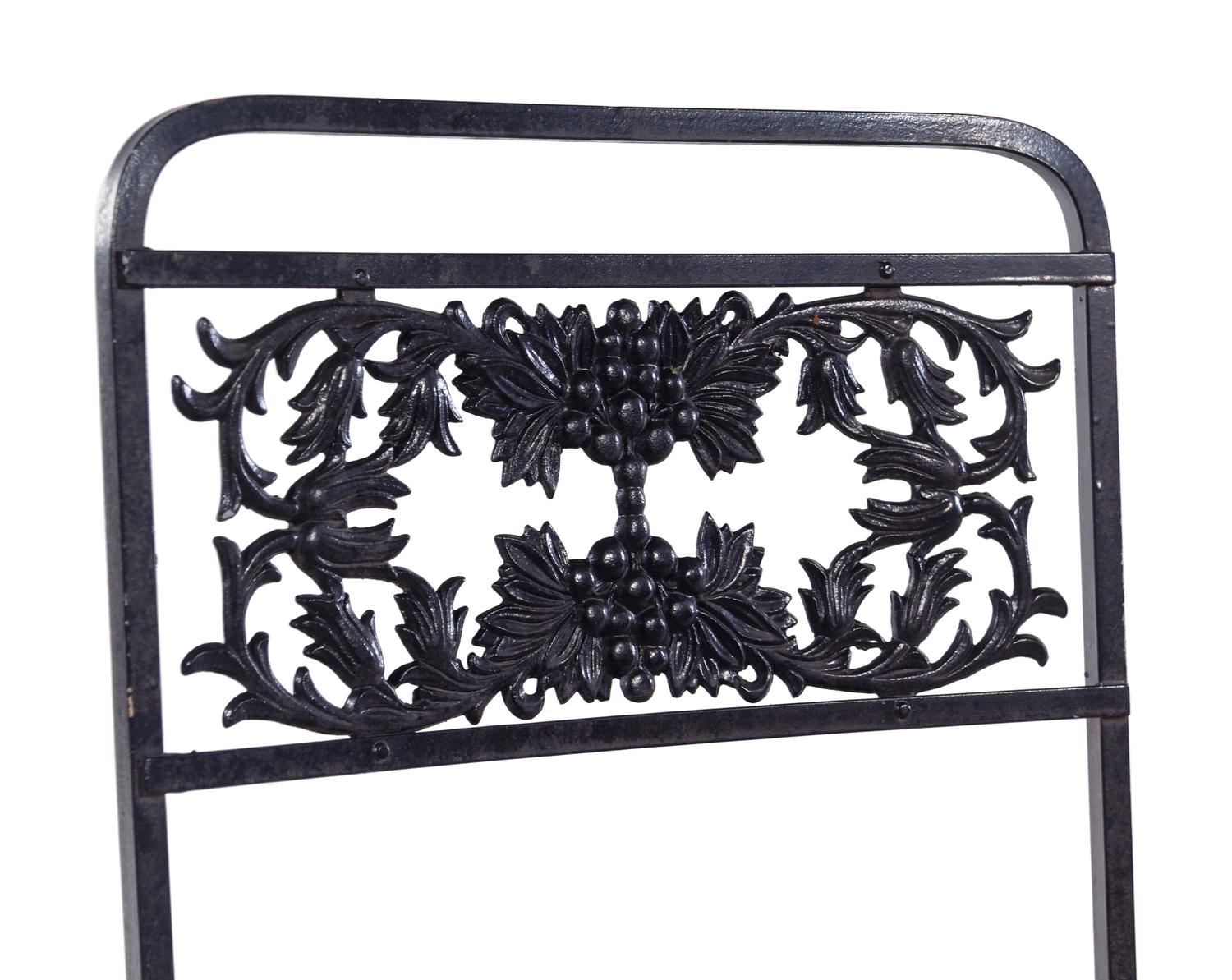 A Metal Garden Dining Table and Six Chairs
