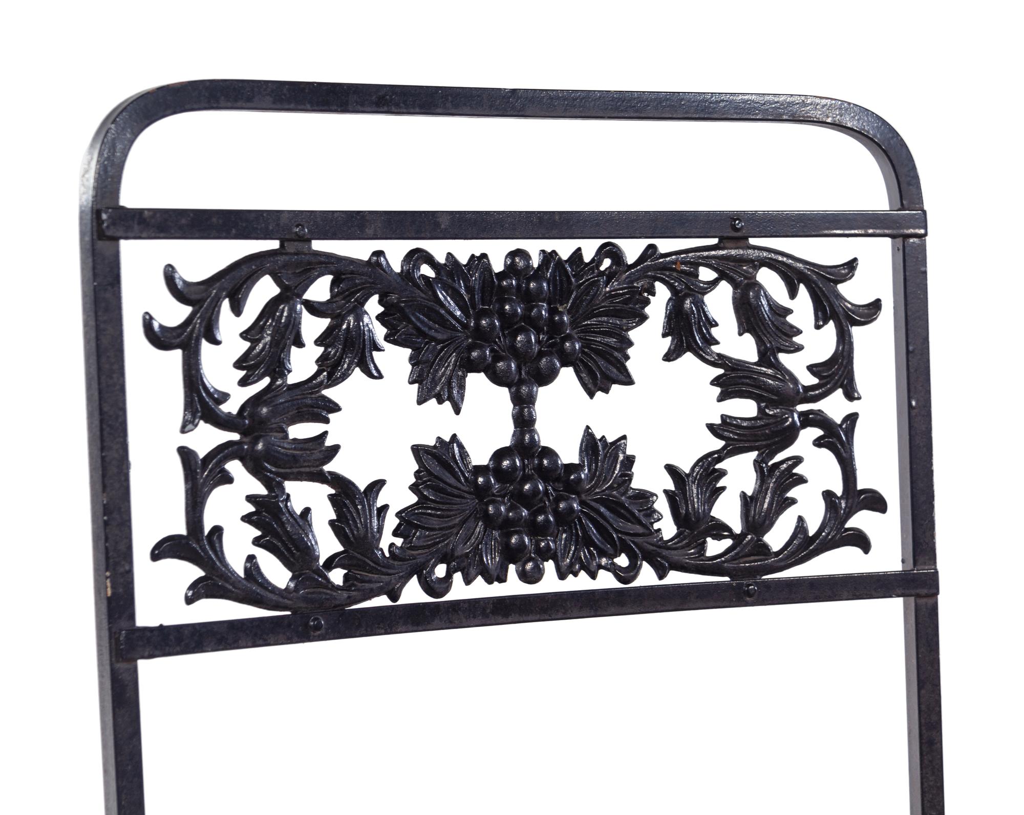 A Metal Garden Dining Table and Six Chairs