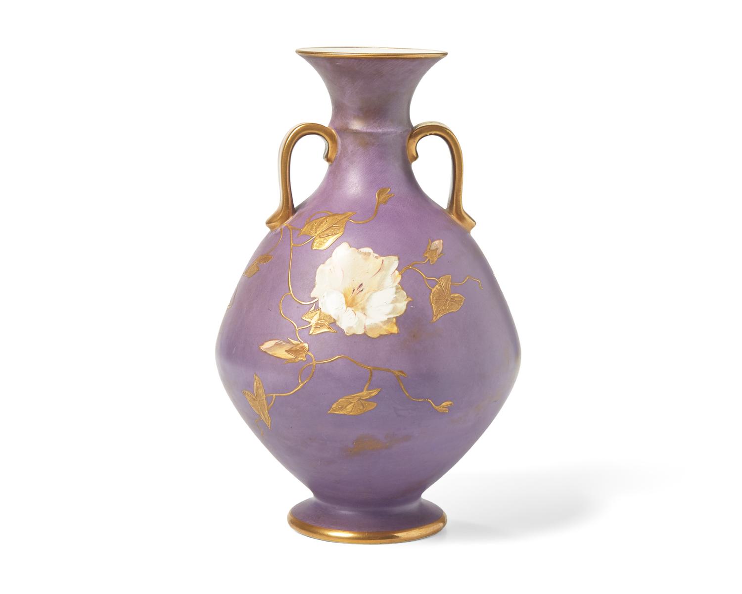 A Wedgwood Lilac Ground Queensware Vase