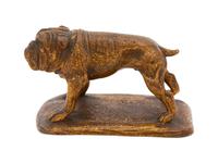 An American Bronze Bull Dog Form Paperweight