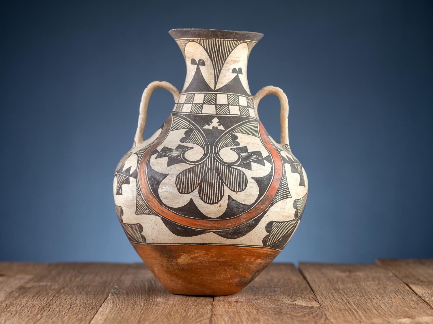 Acoma Polychrome Pottery Vase