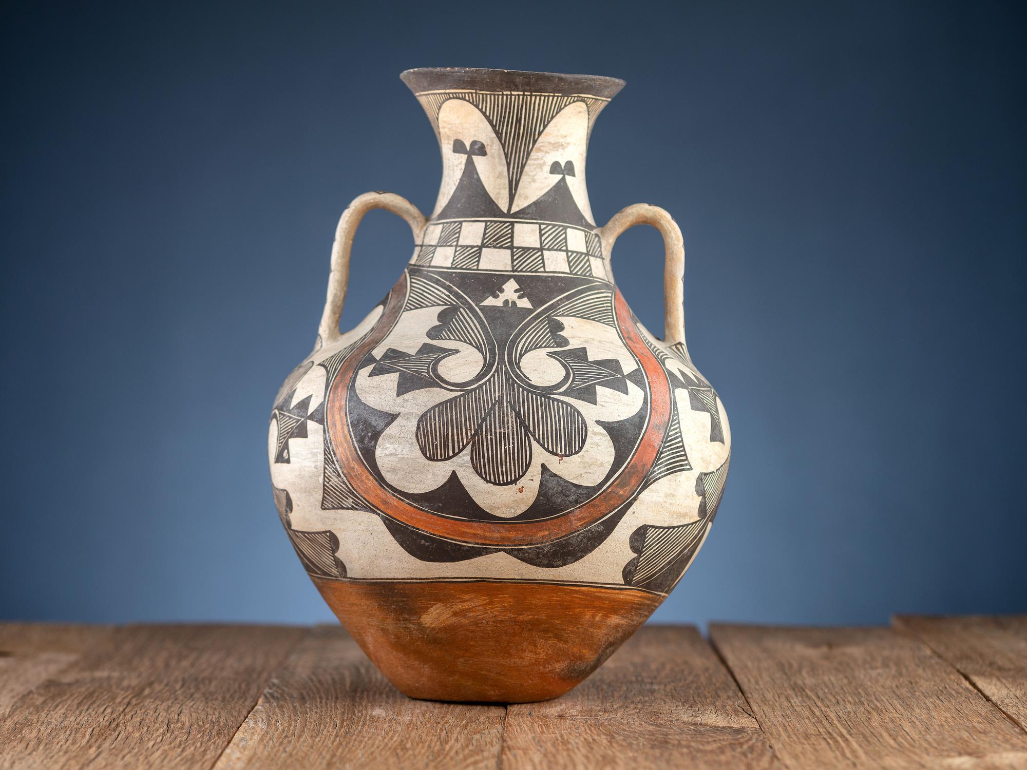 Acoma Polychrome Pottery Vase
