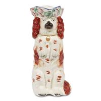 A large collection of seated Staffordshire dog figures 19th/20th centuries