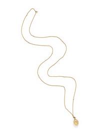 YELLOW GOLD, CULTURED PEARL AND DIAMOND LOCKET/NECKLACE