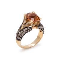 LEVIAN, CITRINE, DIAMOND AND COLORED DIAMOND RING