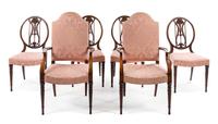 A Louis XVI Style Dining Room Suite Height of china cabinet 64 3/8 inches. — FIRST HALF 20TH CENTURY