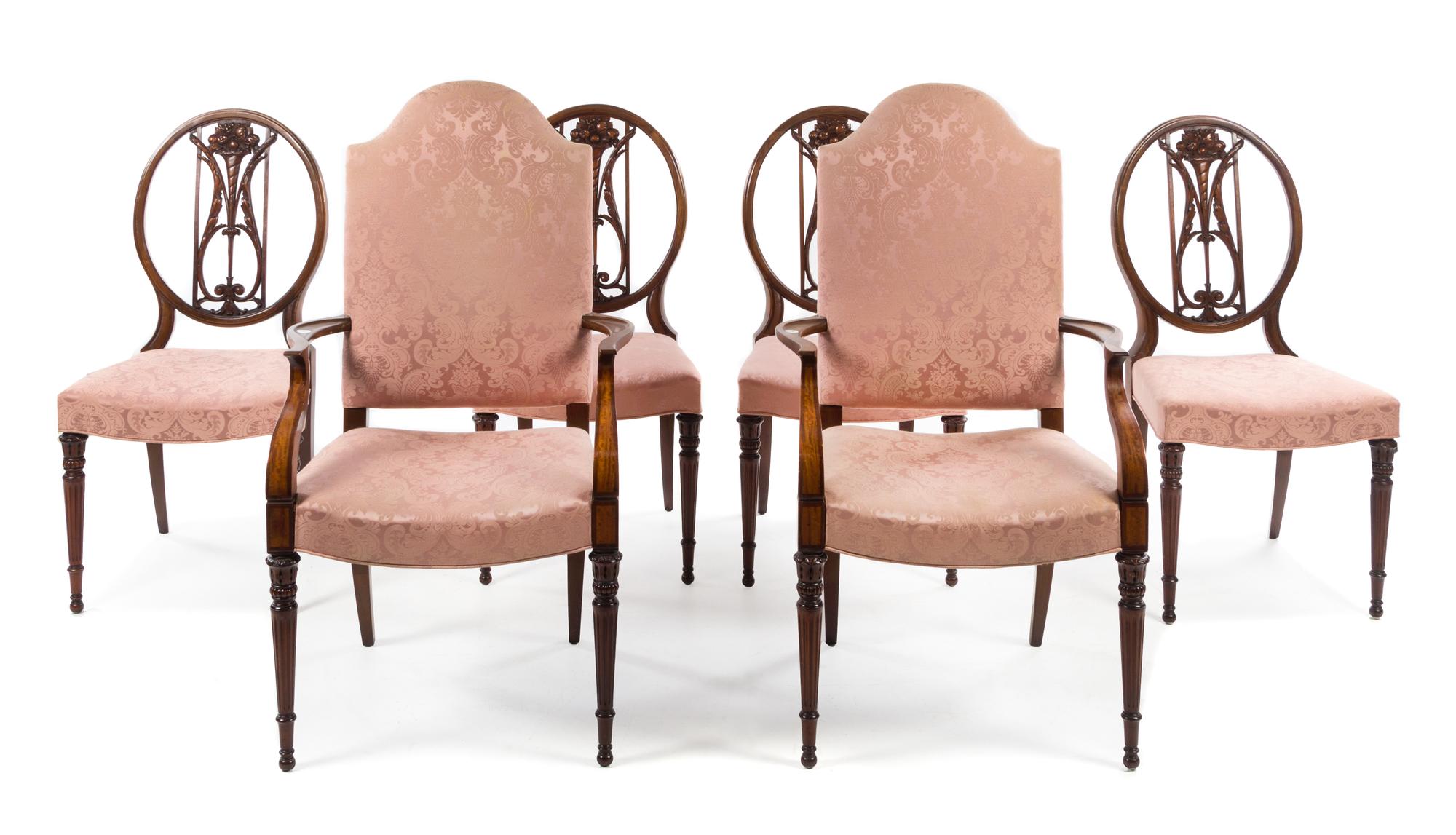 A Louis XVI Style Dining Room Suite Height of china cabinet 64 3/8 inches. — FIRST HALF 20TH CENTURY