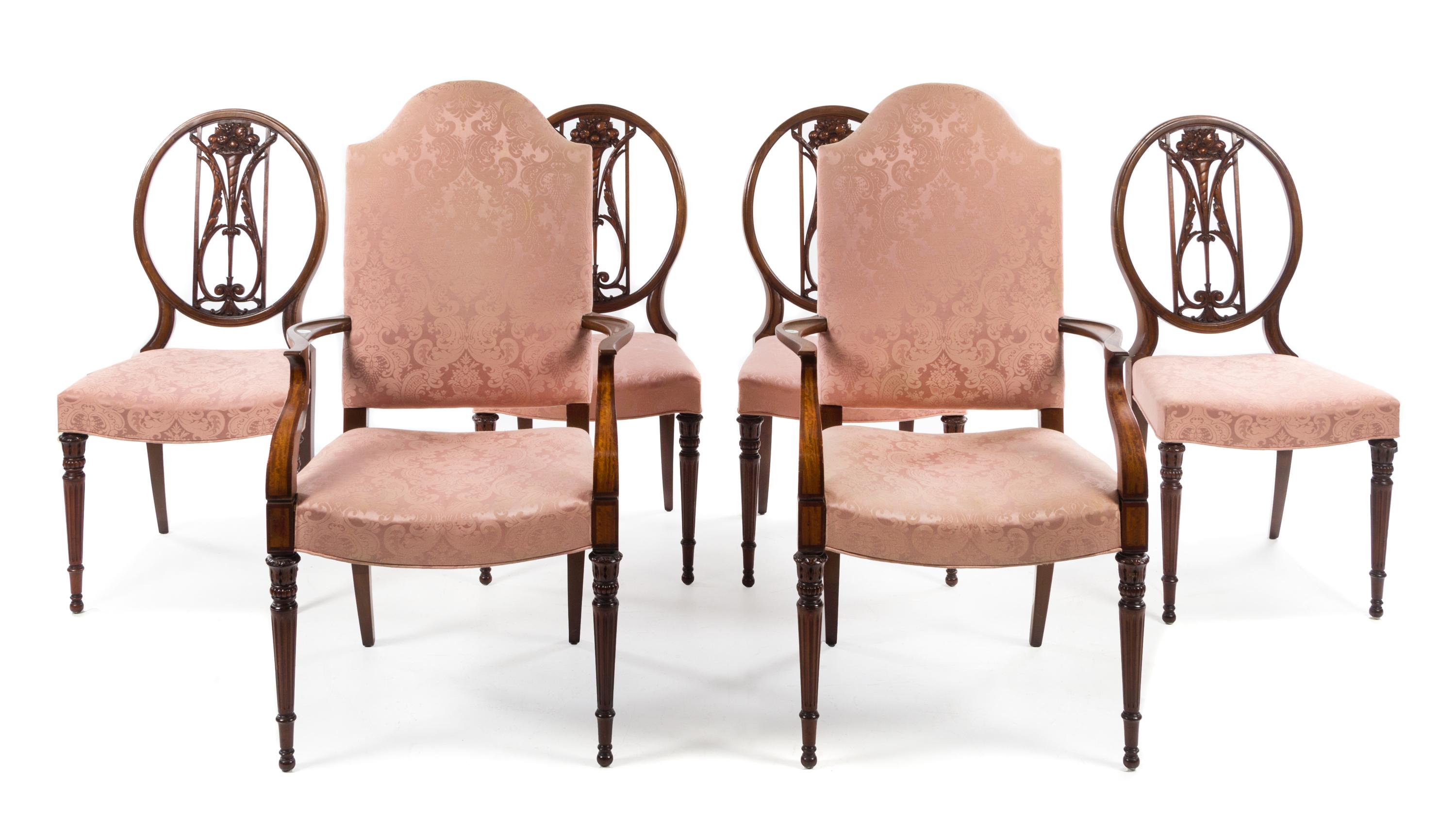 A Louis XVI Style Dining Room Suite Height of china cabinet 64 3/8 inches. — FIRST HALF 20TH CENTURY